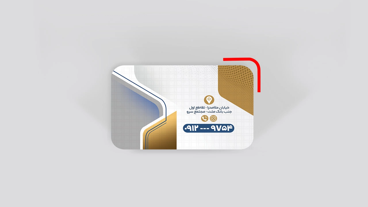 کارت ویزیت کتان امباس طلاکوب دورگرد